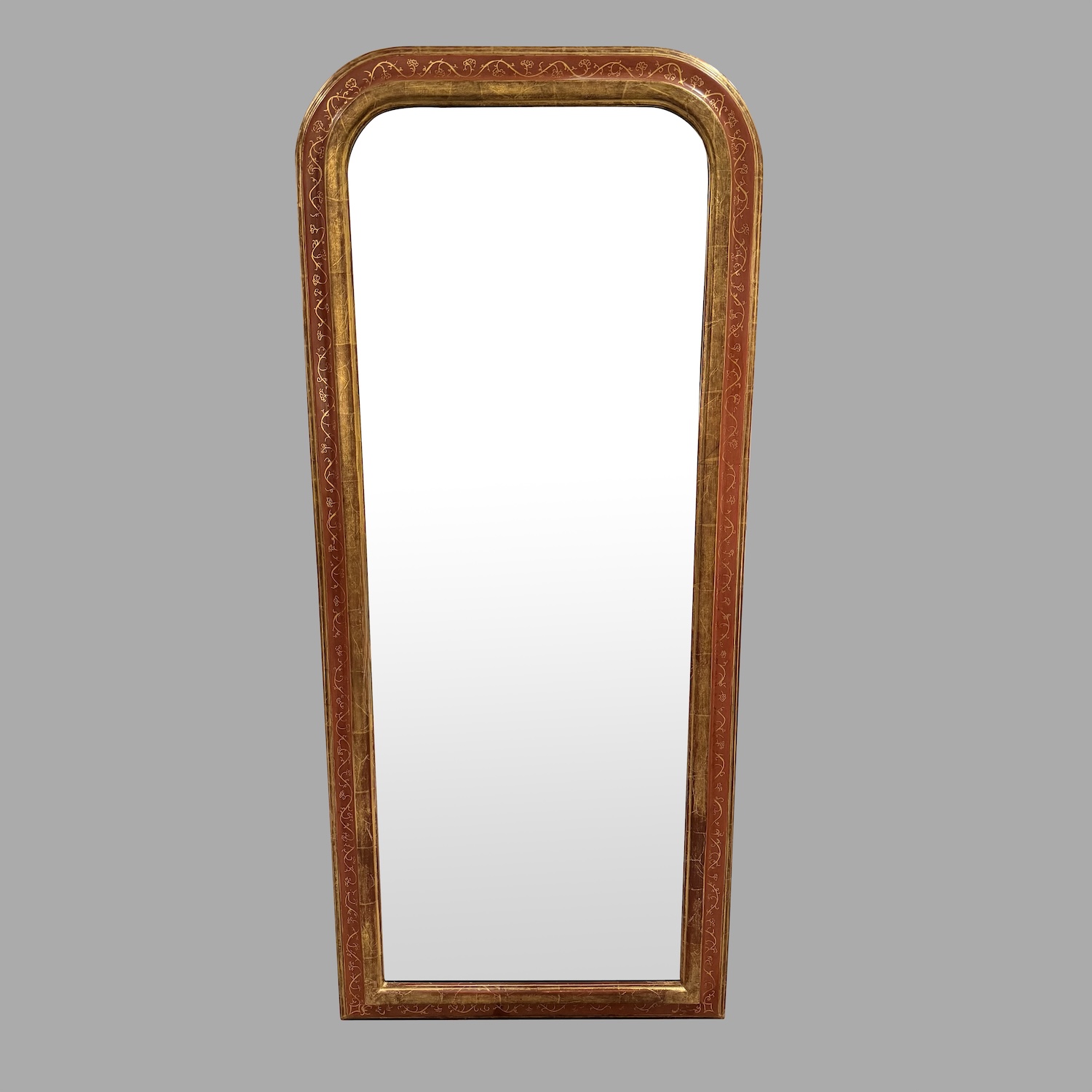 contemporary-red-gilt-paint-mirror-with-beveled-plate-a1225-19
