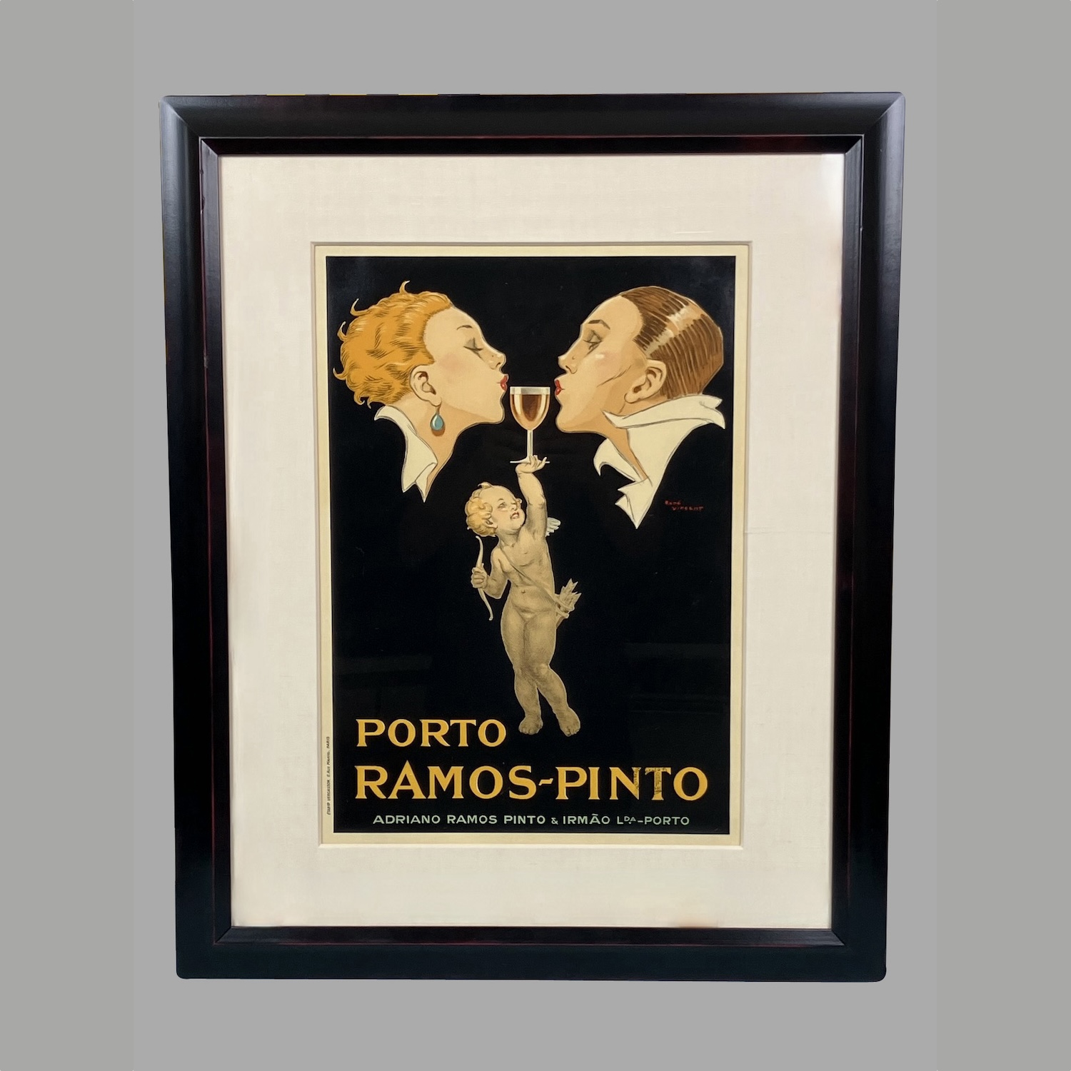 rene-vincent-french-1879-1936-original-lithograph-porto-ramos-pinto-framed-c424-13